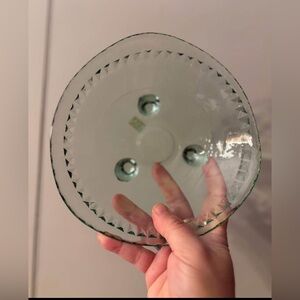 Vintage MCM Glass Bowl, beautiful recycled Glass Plate/Bowl Made in Spain 1970s